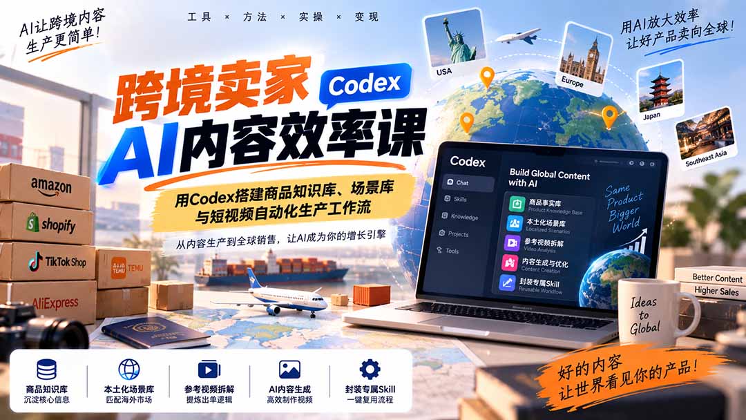 (20595期)跨境卖家AI内容效率课:用Codex搭建商品知识库、场景库与短视频自动化生产工作流 20260922130041-6ab27bf91f63c.jpg