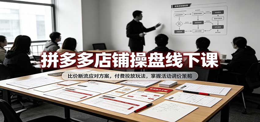 拼多多店铺操盘线下课:比价断流应对方案,付费投放玩法,掌握活动调价策略 20260923070041-6ab3791985acb.jpg