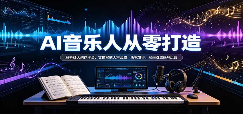 AI音乐人从零打造:解析各大创作平台,实操写歌人声合成,版权发行,写词引流账号运营 20260923070043-6ab3791b1bb6a.jpg