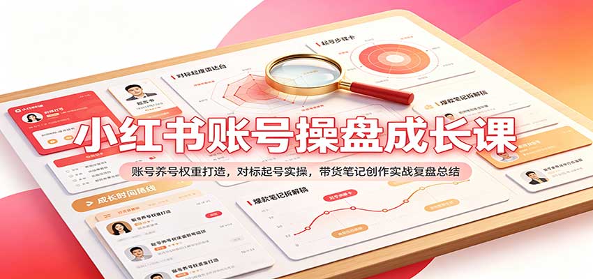 小红书账号操盘成长课:账号养号权重打造,对标起号实操,带货笔记创作实战复盘总结 20260923110034-6ab3b152516f6.jpg