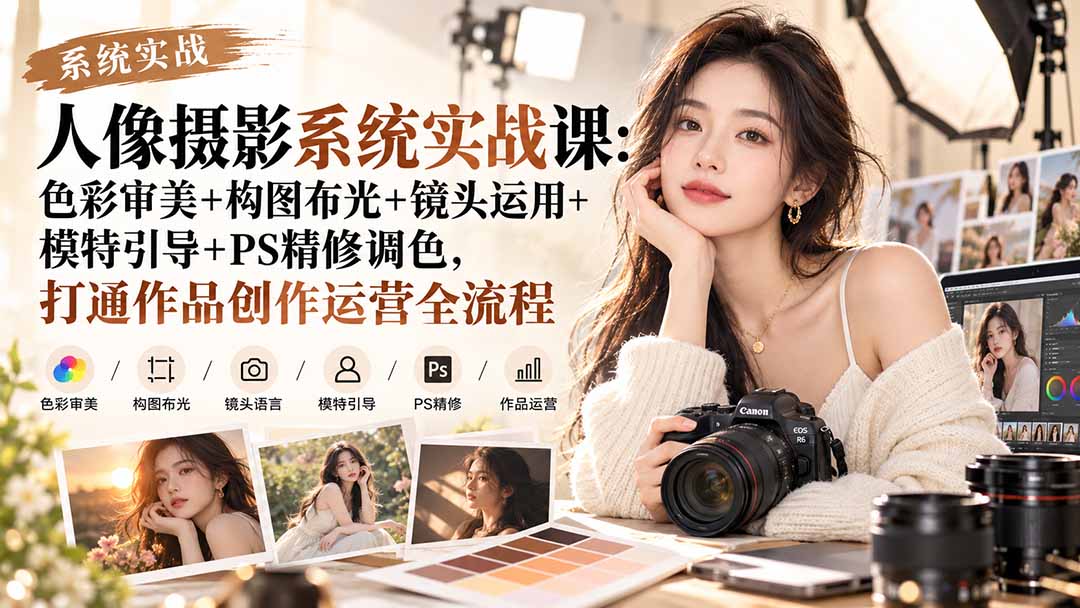 (20623期)【无水印】人像摄影系统实战课:色彩审美+构图布光+镜头运用+模特引导+PS精修调色,打通作品创作运营全流程 20260924030053-6ab4926557c33.jpg