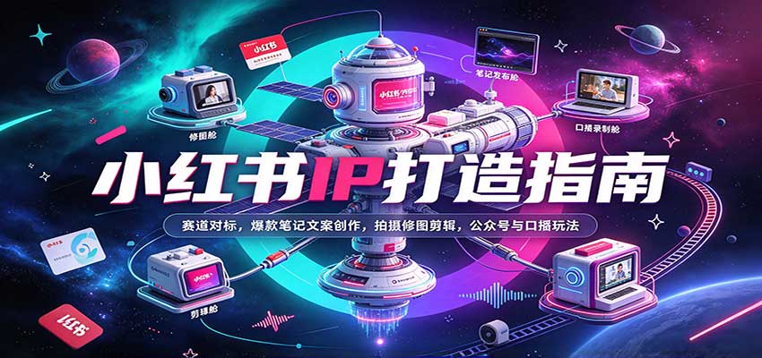 小红书IP打造指南:赛道对标,爆款笔记文案创作,拍摄修图剪辑,公众号与口播玩法 20260924090040-6ab4e6b8b5983.jpg