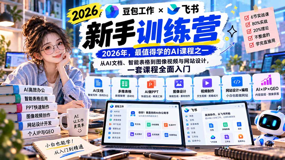 (20645期)2026豆包工作+飞书新手训练营-9月新课:从AI文档、智能表格到图像视频与网站设计,一套课程全面入门 20260925030102-6ab5e3ee8a4e0.jpg