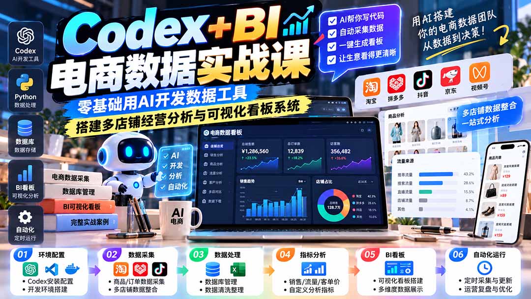 (20665期)Codex+BI电商数据实战课:零基础用AI开发数据工具,搭建多店铺经营分析与可视化看板系统 20260926070114-6ab76dba2dbf7.jpg