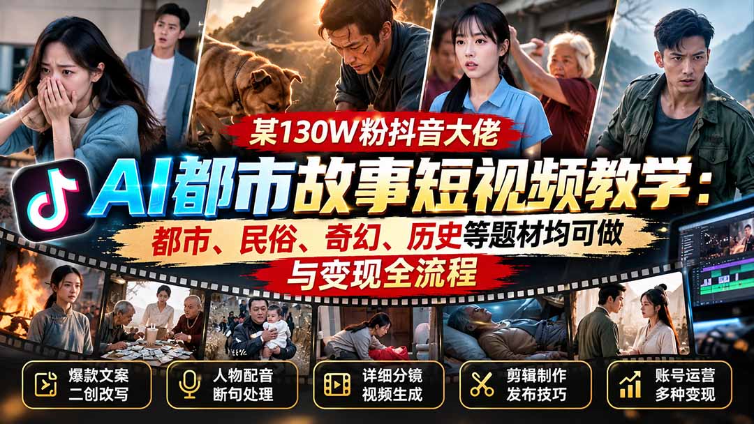 (20692期)某130W粉抖音大佬AI都市故事短视频教学:都市、民俗、奇幻、历史等题材均可做与变现全流程 20260928050140-6ab9f4b4eb5d7.jpg
