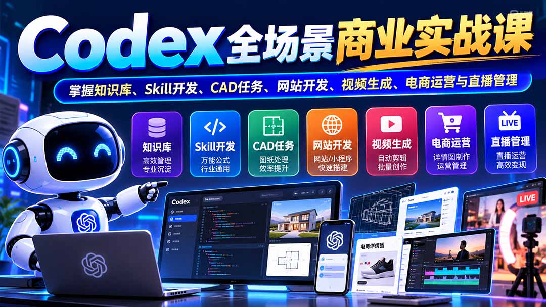(20712期)【无水印】Codex全场景商业实战课:掌握知识库、Skill开发、CAD任务、网站开发、视频生成、电商运营与直播管理 20260929030130-6abb2a0a880c3.jpg