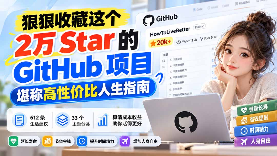 (20726期)狠狠收藏这个 2 万 Star 的 GitHub 项目,堪称高性价比人生指南。 20260930050105-6abc97918ed36.jpg