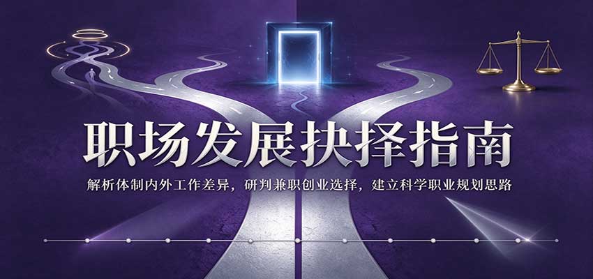 职场发展抉择指南:解析体制内外工作差异,研判兼职创业选择,建立科学职业规划思路 20260930070033-6abcb39125e9c.jpg