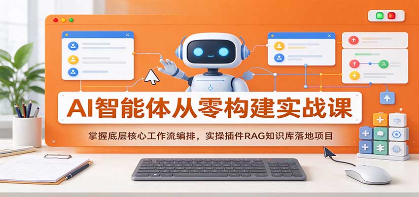 AI智能体从零构建实战课:掌握底层核心工作流编排,实操插件RAG知识库落地项目 20260930090052-6abccfc4035db.jpg
