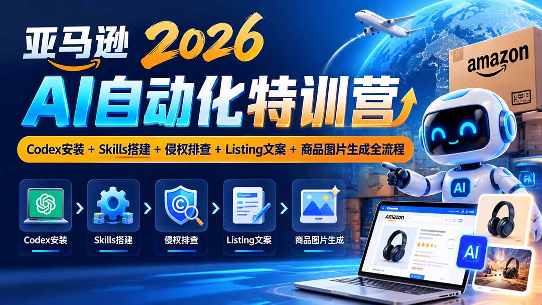 (20746期)亚马逊2026AI自动化-10月特训营:Codex安装+Skills搭建+侵权排查+Listing文案+商品图片生成全流程 20261001030051-6abdcce33f810.jpg