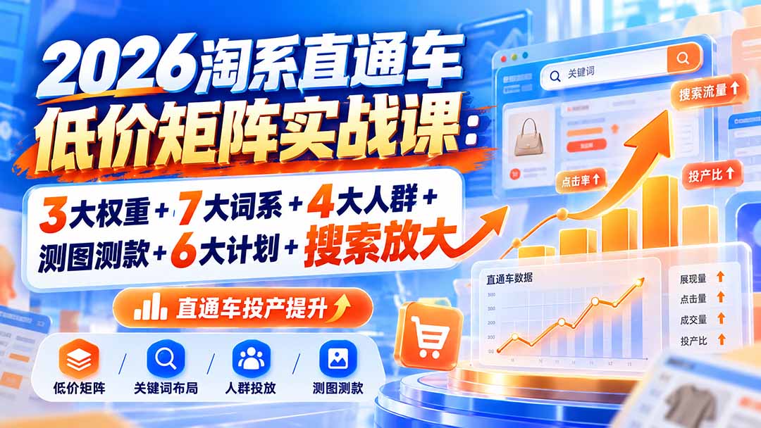 (20761期)2026淘系直通车低价矩阵实战课:3大权重+7大词系+4大人群+测图测款+6大计划+搜索放大 20261002050111-6abf3a9726ed2.jpg