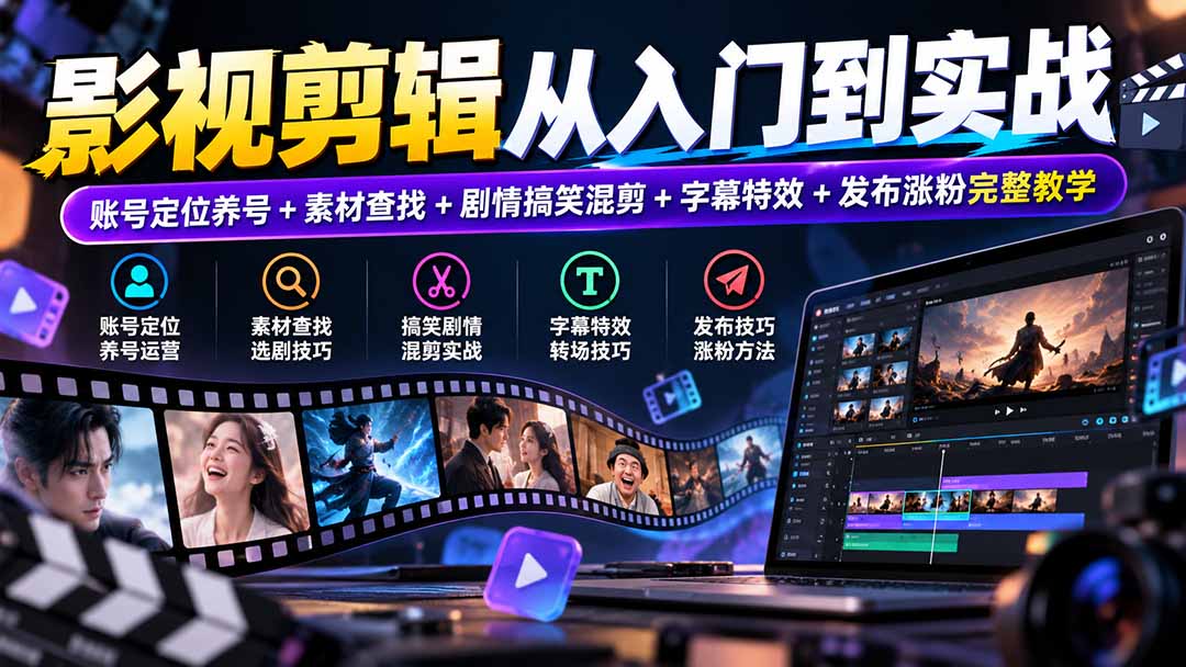 (20812期)影视剪辑从入门到实战:账号定位养号+素材查找+剧情搞笑混剪+字幕特效+发布涨粉完整教学 20261004130106-6ac24e121b904.jpg