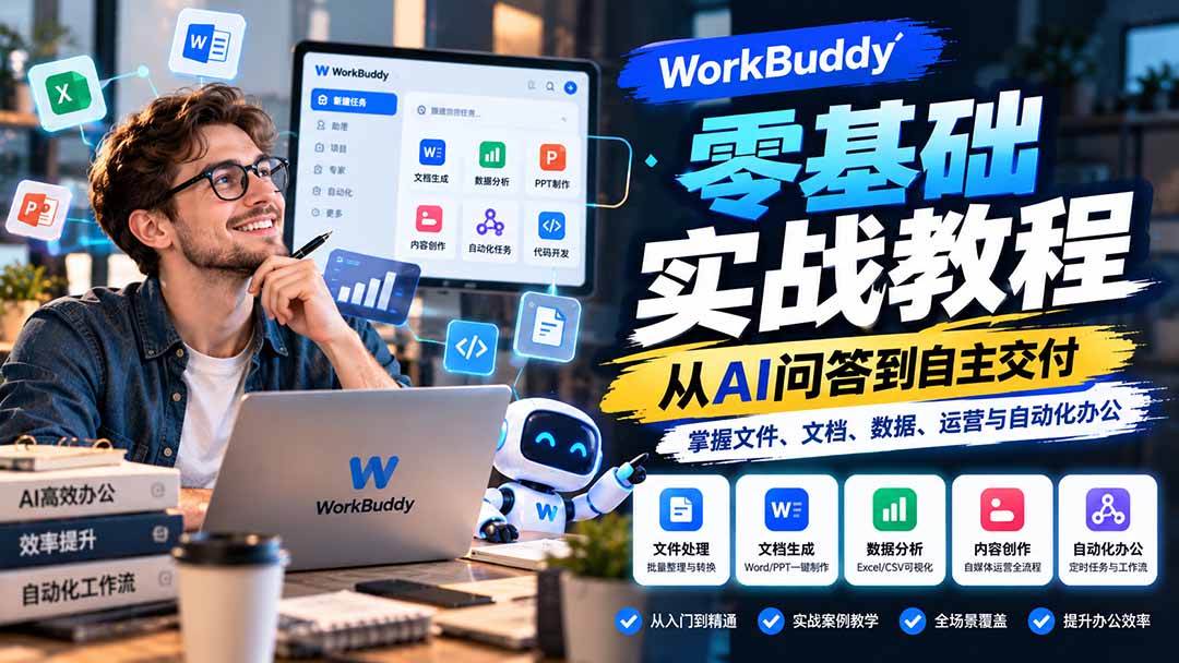 (20827期)WorkBuddy零基础实战教程:从AI问答到自主交付,掌握文件、文档、数据、运营与自动化办公 20261005090032-6ac367307ae1d.jpg