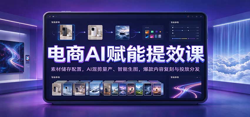 电商AI赋能提效课:素材储存配置,AI混剪量产、智能生图,爆款内容复刻与投放分发 20261005170113-6ac3d7d923708.jpg