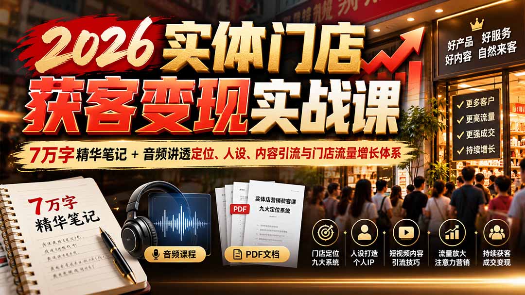 (20832期)2026实体门店获客变现实战课:7万字精华笔记+音频讲透定位、人设、内容引流与门店流量增长体系 20261006030126-6ac4648600045.jpg