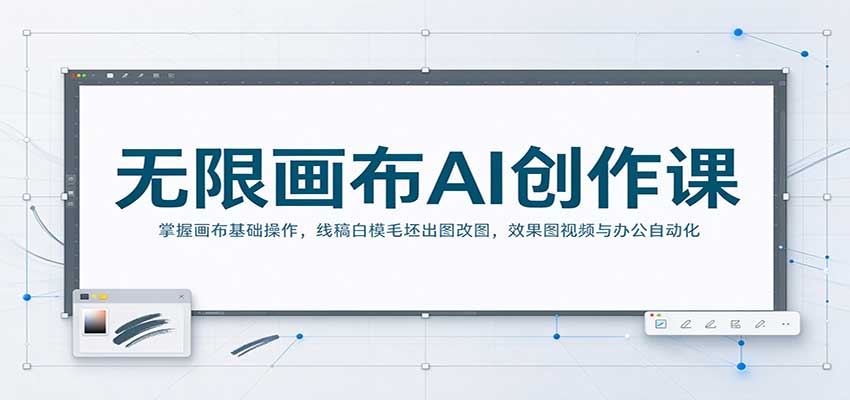 无限画布AI创作课:掌握画布基础操作,线稿白模毛坯出图改图,效果图视频与办公自动化 20261008070034-6ac73f9292af6.jpg