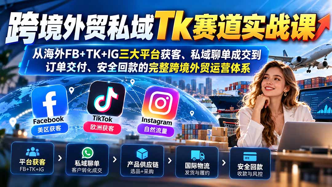(20894期)跨境外贸私域Tk赛道实战课:从海外FB+TK+IG三大平台获客、私域聊单成交到订单交付、安全回款的完整跨境外贸运营体系 20261010130044-6aca36fc18c4f.jpg