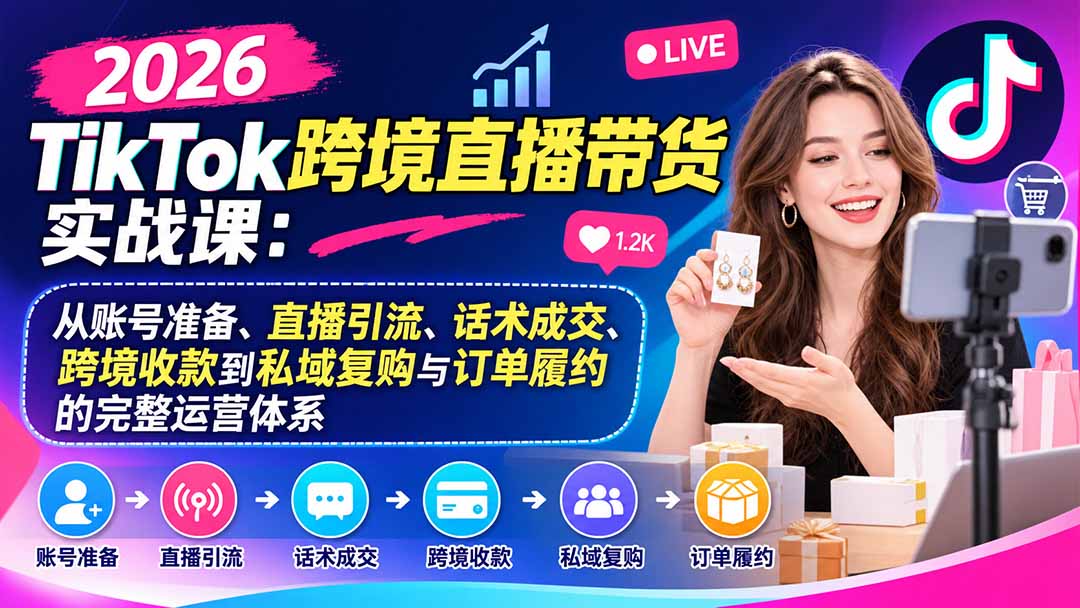 (20898期)2026TikTok跨境直播带货实战课:从账号准备、直播引流、话术成交、跨境收款到私域复购与订单履约的完整运营体系 20261011030103-6acafbefec715.jpg