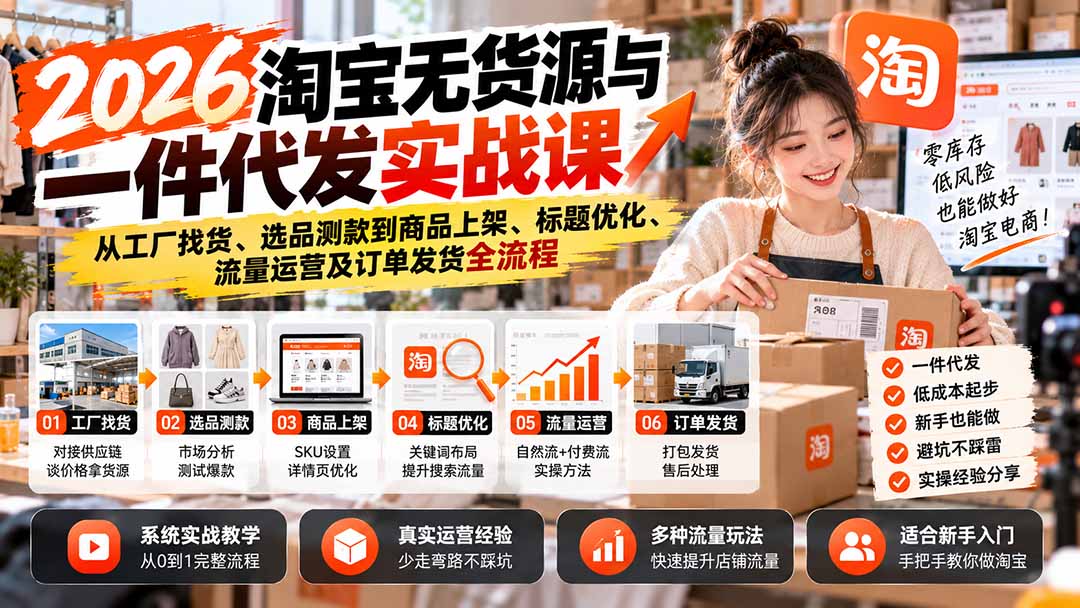 (20903期)2026淘宝无货源与一件代发实战课:从工厂找货、选品测款到商品上架、标题优化、流量运营及订单发货全流程 20261011050120-6acb1820254b0.jpg