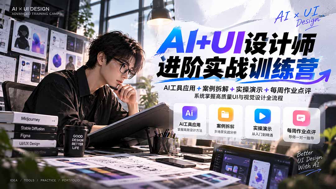 (20905期)【无水印】AI+UI设计师进阶训练营-第4期:AI工具应用+案例拆解+实操演示+作业点评,掌握高质量UI与视觉设计全流程 20261011050126-6acb1826f422a.jpg