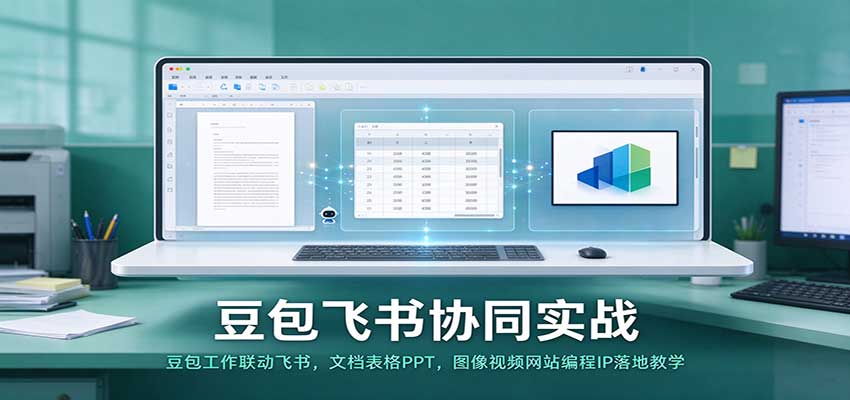 豆包飞书协同实战:豆包工作联动飞书,文档表格PPT,图像视频网站编程IP落地教学 20261011070048-6acb34205aeac.jpg