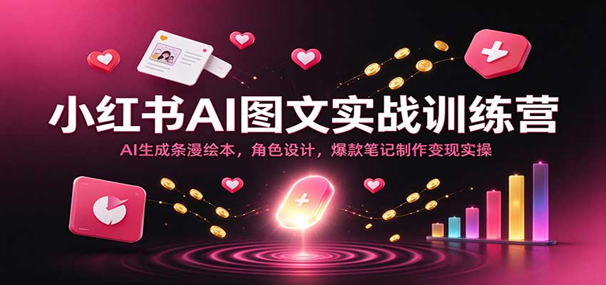 小红书AI图文实战训练营:AI生成条漫绘本,角色设计,爆款笔记制作变现实操 20261012070050-6acc85a2087d9.jpg