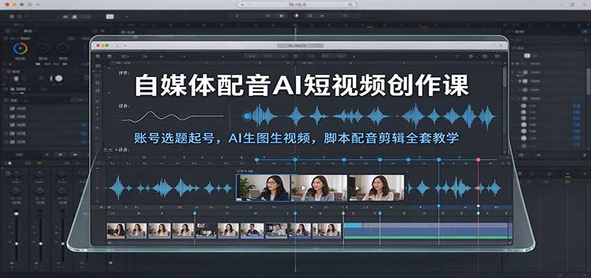 自媒体配音AI短视频创作课:账号选题起号,AI生图生视频,脚本配音剪辑全套教学 20261013050126-6acdbb26109dd.jpg