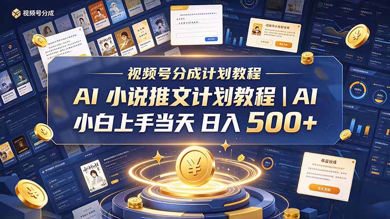 (20937期)最新视频号分成计划教程|AI 小说推文,小白上手当天日入 500+ 20261013110028-6ace0f4cd726f.jpg