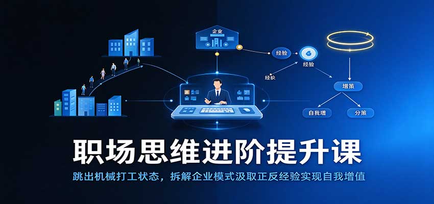 职场思维进阶提升:跳出机械打工状态,拆解企业模式汲取正反经验实现自我增值 20261014110027-6acf60cb28813.jpg