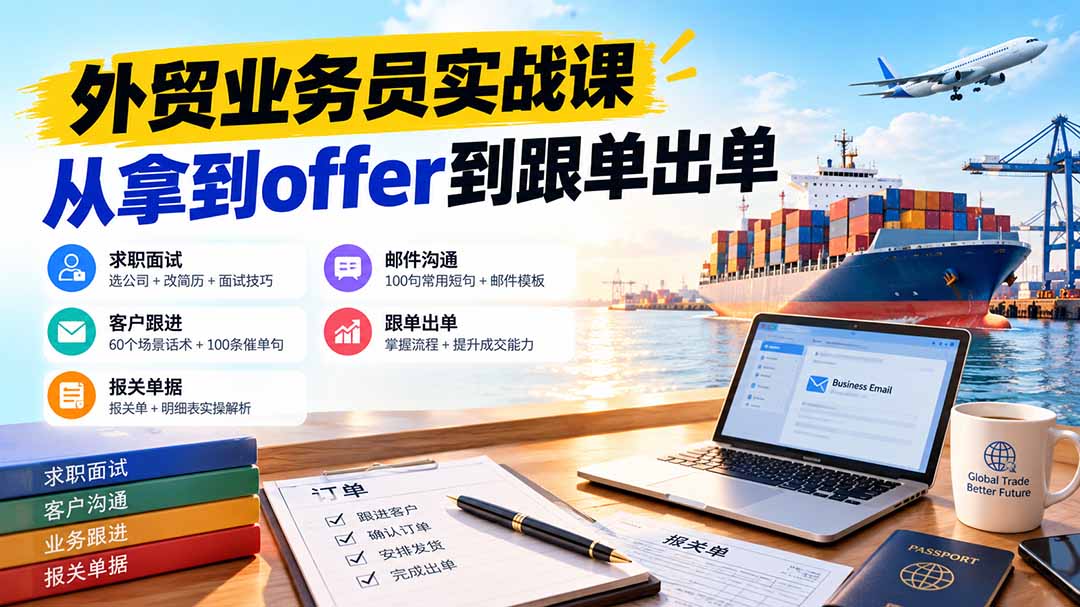 (20963期)外贸业务员从求职到出单实战课:教你筛选优质公司、优化简历、应对面试、客户跟进催单及出口报关操作篇 20261015030130-6ad0420a56d97.jpg