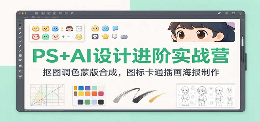 PS+AI设计进阶实战营:抠图调色蒙版合成,图标卡通插画海报制作 20261015170057-6ad106c971882.jpg