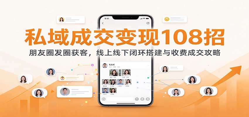 私域成交变现108招:朋友圈发圈获客,线上线下闭环搭建与收费成交攻略 20261016050106-6ad1af9254076.jpg