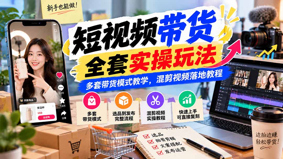 (20991期)【无水印】短视频带货全套实操玩法,多套带货模式教学,混剪视频落地教程 20261016050203-6ad1afcba1232.jpg