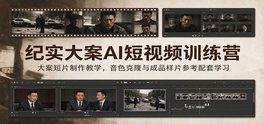纪实大案AI短视频训练营:大案短片制作教学,音色克隆与成品样片参考配套学习 20261017050058-6ad3010a5abb3.jpg