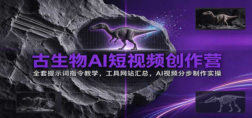 古生物AI短视频创作营:全套提示词指令教学,工具网站汇总,AI视频分步制作实操 20261017050103-6ad3010f523ef.jpg