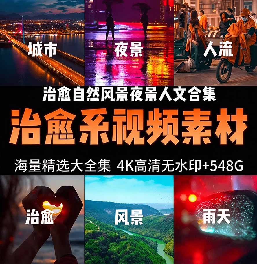 (21009期)氛围感3万+海量高清剪辑实况素材,含雨天、雪天、夜景、街道等经典场景,伤感唯美励志短视频无水印素材 20261017050117-6ad3011d03855.jpg