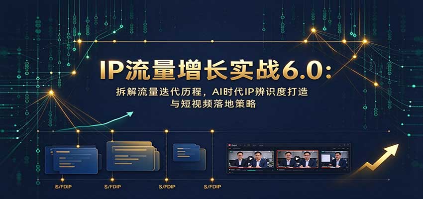 IP流量增长实战6.0:拆解流量迭代历程,AI时代IP辨识度打造与短视频落地策略 20261018070025-6ad46e893ee8b.jpg