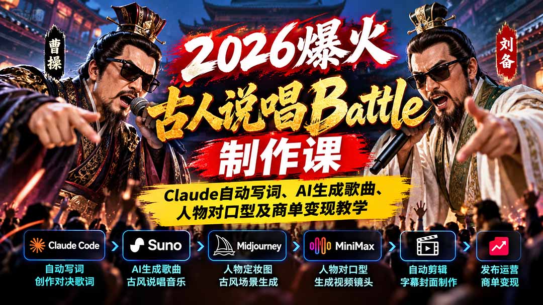 (21059期)2026爆火古人说唱Battle制作课:Claude自动写词、AI生成歌曲、人物对口型及商单变现教学 20261020030147-6ad6d99bd8e99.jpg