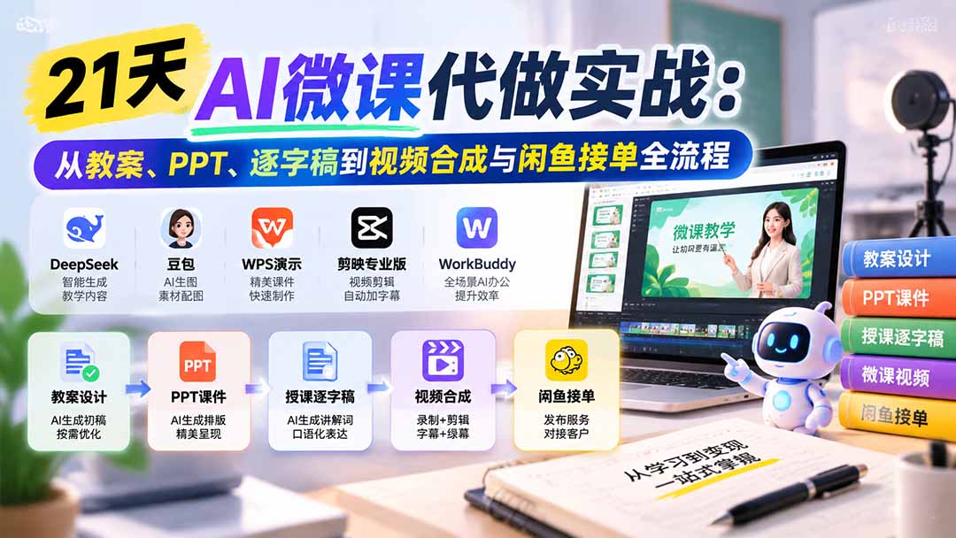 (21065期)21天AI微课代做实战:从教案、PPT、逐字稿到视频合成与闲鱼接单全流程 20261020050156-6ad6f5c4db8e9.jpg