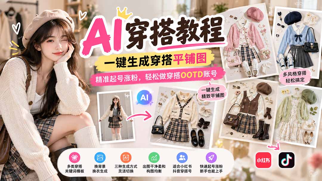 (21134期)【无水印】AI穿搭教程|一键生成穿搭平铺图,精准起号涨粉,轻松做穿搭OOTD账号 20261024050222-6adc3bdea9a24.jpg