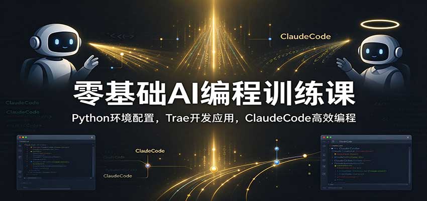 零基础AI编程训练课:Python环境配置,Trae开发应用,ClaudeCode高效编程 20261024170055-6adce44737680.jpg