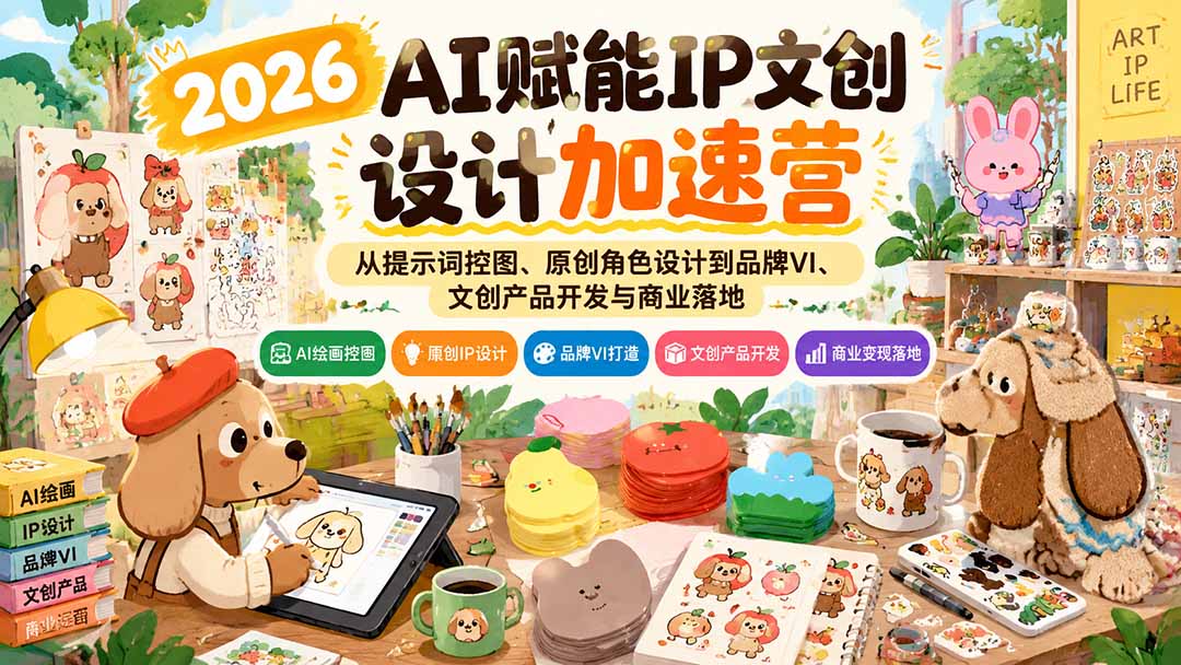 (21151期)2026AI赋能IP文创设计加速营:从提示词控图、原创角色设计到品牌VI、文创产品开发与商业落地 20261025050044-6add8cfca18b1.jpg