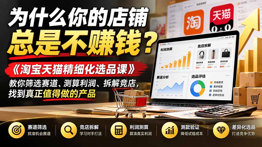 (21171期)为什么你的店铺总是不赚钱?《淘宝天猫精细化选品课》教你筛选赛道、测算利润、拆解竞店,找到真正值得做的产品 20261026130055-6adf4f07d743a.jpg