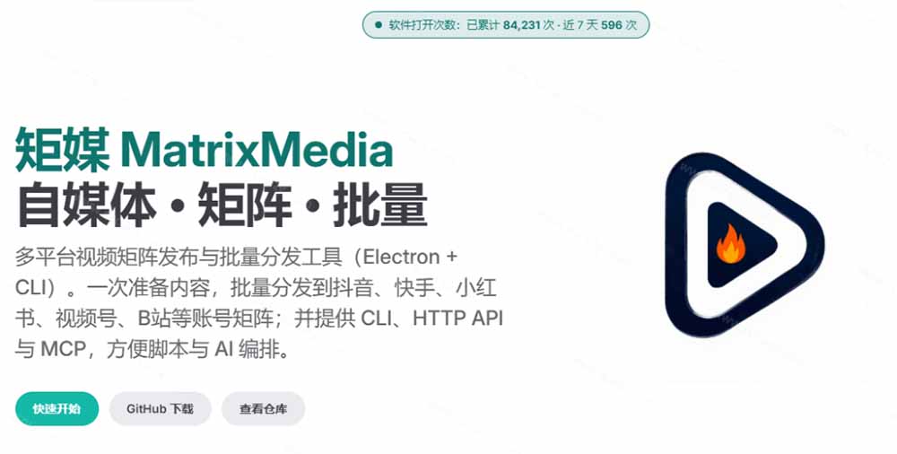 (21176期)一条视频要发七八个平台,这太麻烦了?自媒体矩阵账户批量发布工具来了!开源且免费 MatrixMedia 20261027030216-6ae01438567b0.jpg