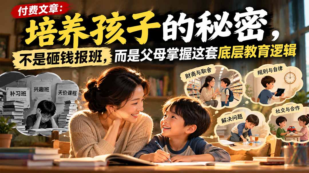 (21179期)付费文章:培养孩子的秘密,不是砸钱报班,而是父母掌握这套底层教育逻辑 20261027050118-6ae0301e72519.jpg