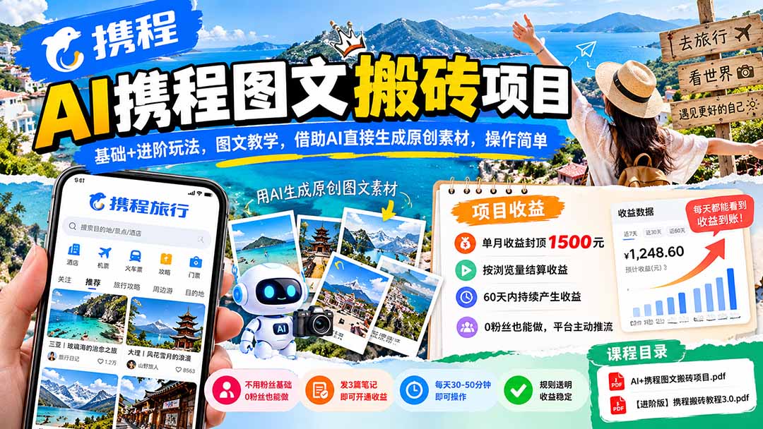 (21180期)AI携程图文搬砖项目,基础+进阶玩法,图文教学,借助AI直接生成原创素材,操作简单 20261027050126-6ae030266ced1.jpg