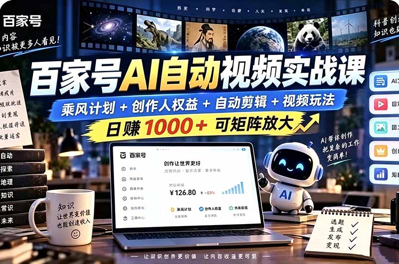 (21204期)百家号自动矩阵玩法,长期可以做的项目,日入1k+,真正的睡后收入 20261028070101-6ae19dad559fc.jpg