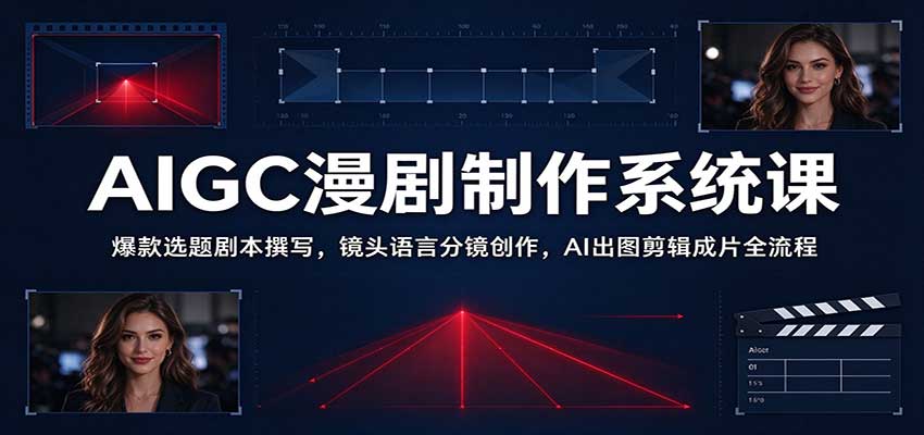 AIGC漫剧制作系统课:爆款选题剧本撰写,镜头语言分镜创作,AI出图剪辑成片全流程 20261028070206-6ae19dee2566d.jpg