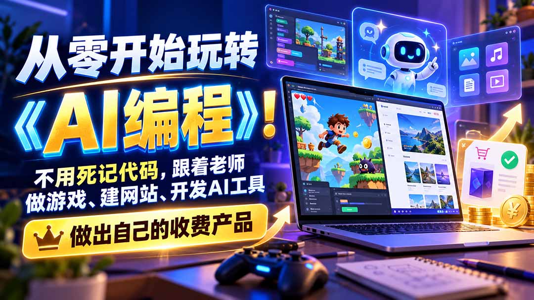 (21210期)从零开始玩转《AI编程》!不用死记代码,跟着老师做游戏、建网站、开发AI工具,最后完成自己的收费产品 20261028110041-6ae1d5d9b7eaf.jpg
