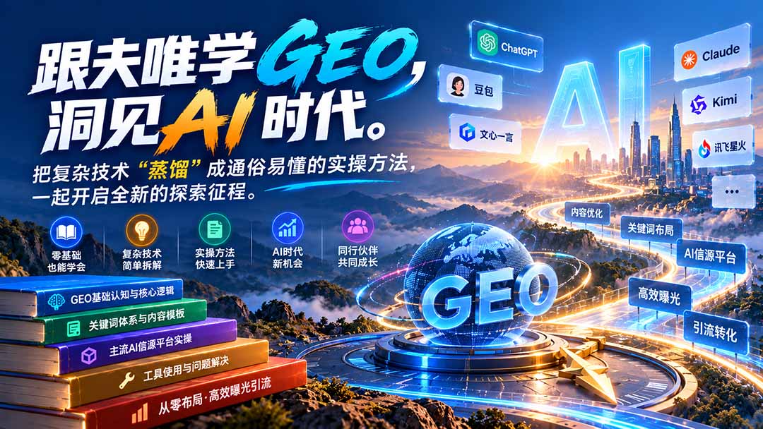 (21257期)跟夫唯学GEO-更新1030,洞见AI时代。把复杂技术 “蒸馏” 成通俗易懂的实操方法,一起开启全新的探索征程 20261030050144-6ae424b84789b.jpg